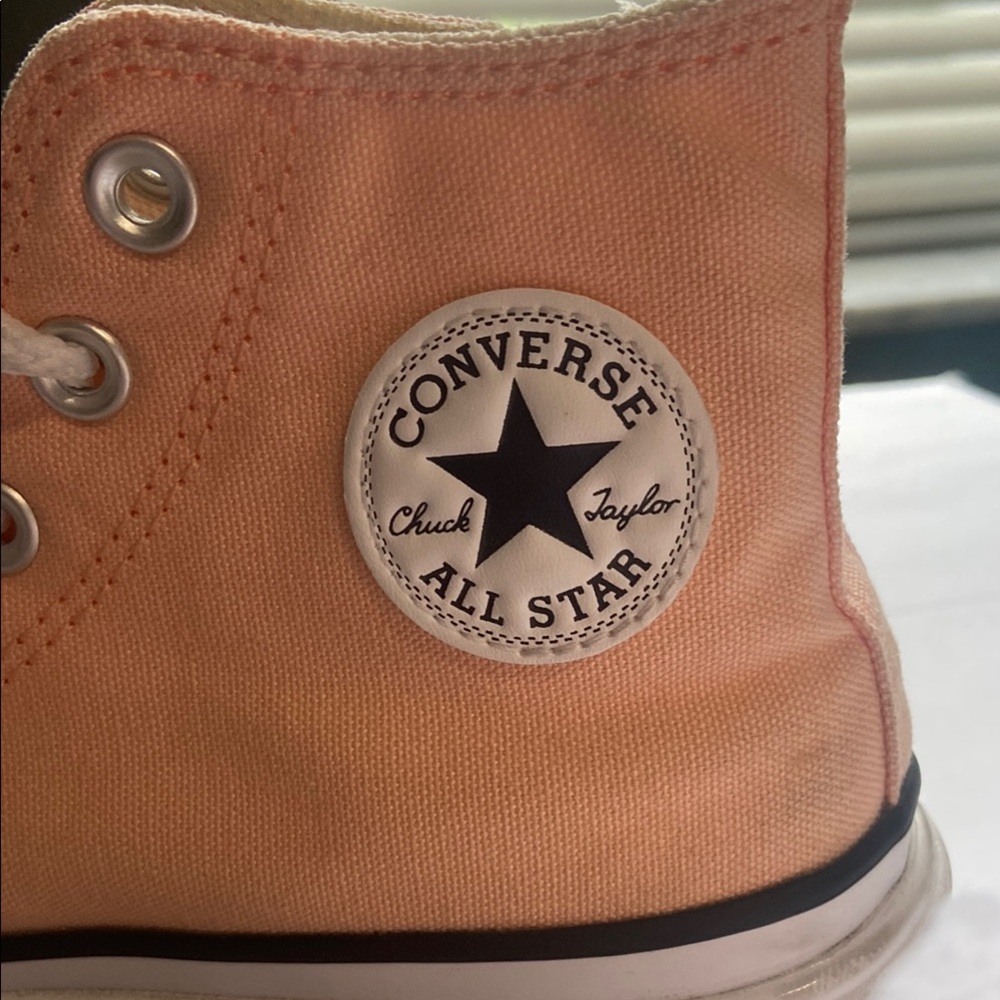 Converse Peach High-Top Sneakers - Picture 2 of 5